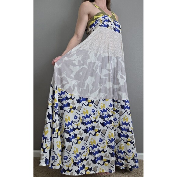 NWT Rebecca Taylor | Sz 0 | Maxi Sundress 💚 💙 💛 Floral Flowy Care Tag Missing - Picture 2 of 13